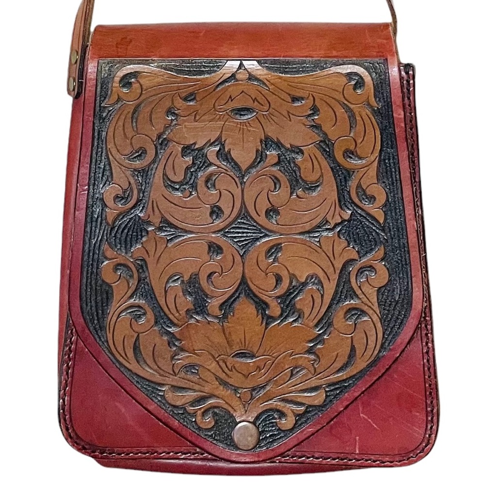 ♦️Vintage♦️Rare Genuine Leather Crossbody Purse